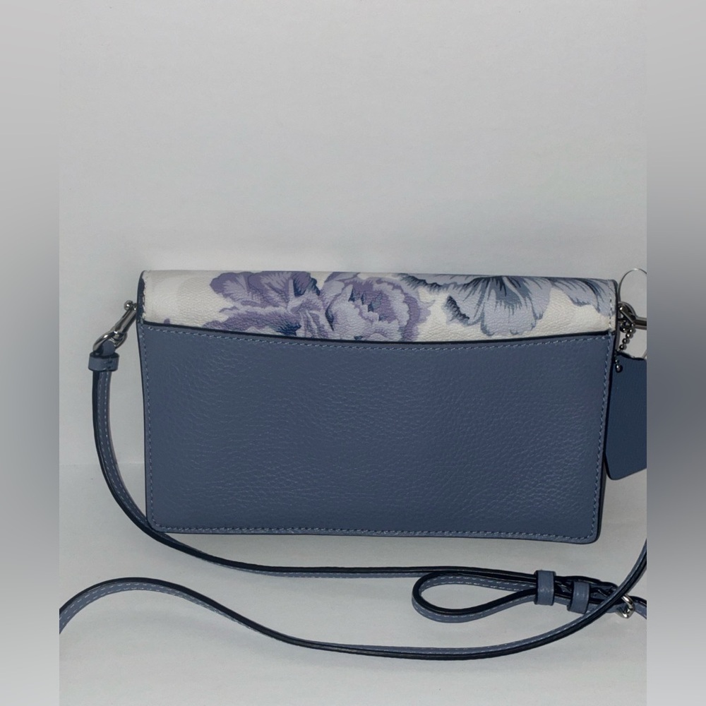 COACH Signature Floral Kaffe Foldover Crossbody Clutch Handbag NWT 6217 Retired - Picture 2 of 9